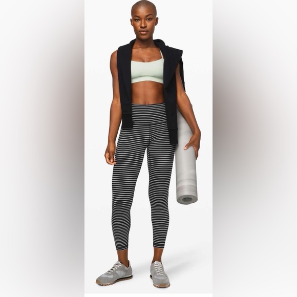 NWOT Lululemon Wunder Under HR 25" *Luxtreme Parallel Stripe Blk/White Size: 2 - Picture 2 of 5